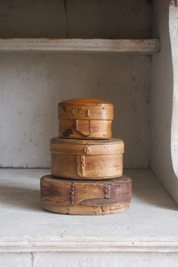 Set of Three Antique Shaker-Style Pantry Boxes