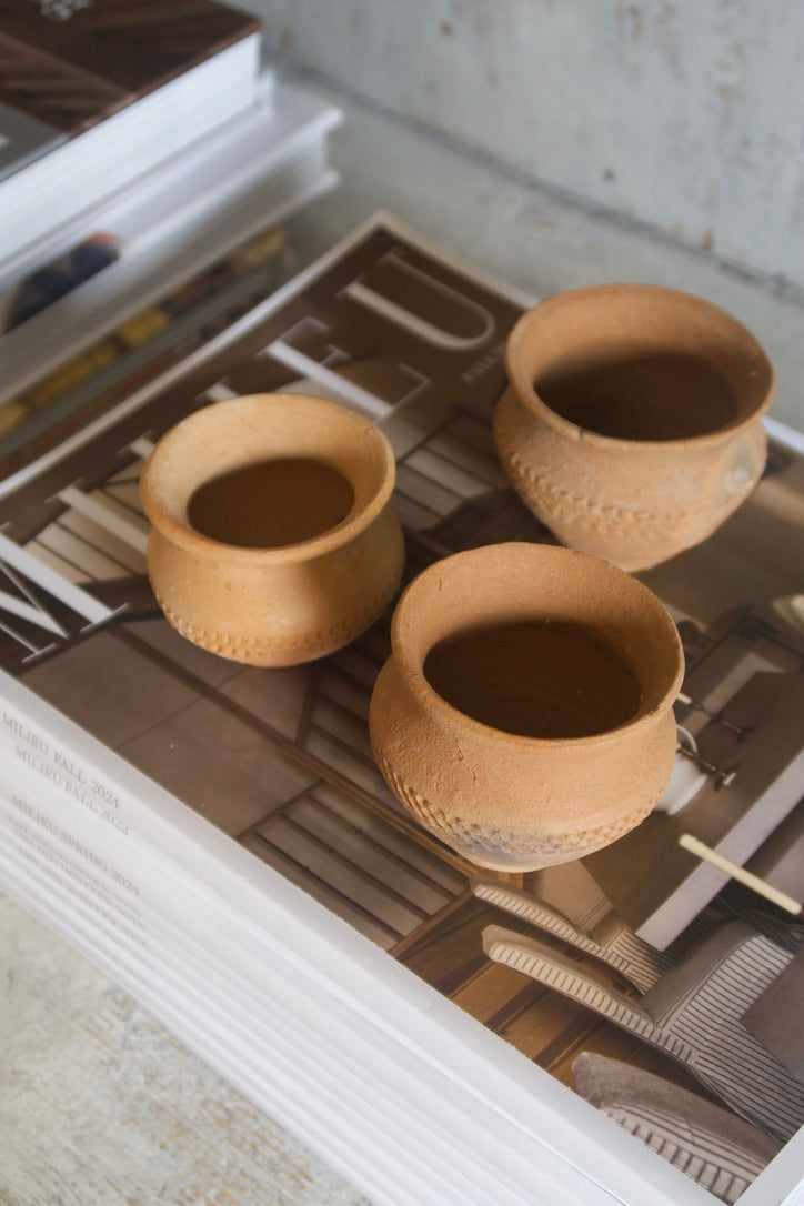 Small Terracotta Cups, Set of 3