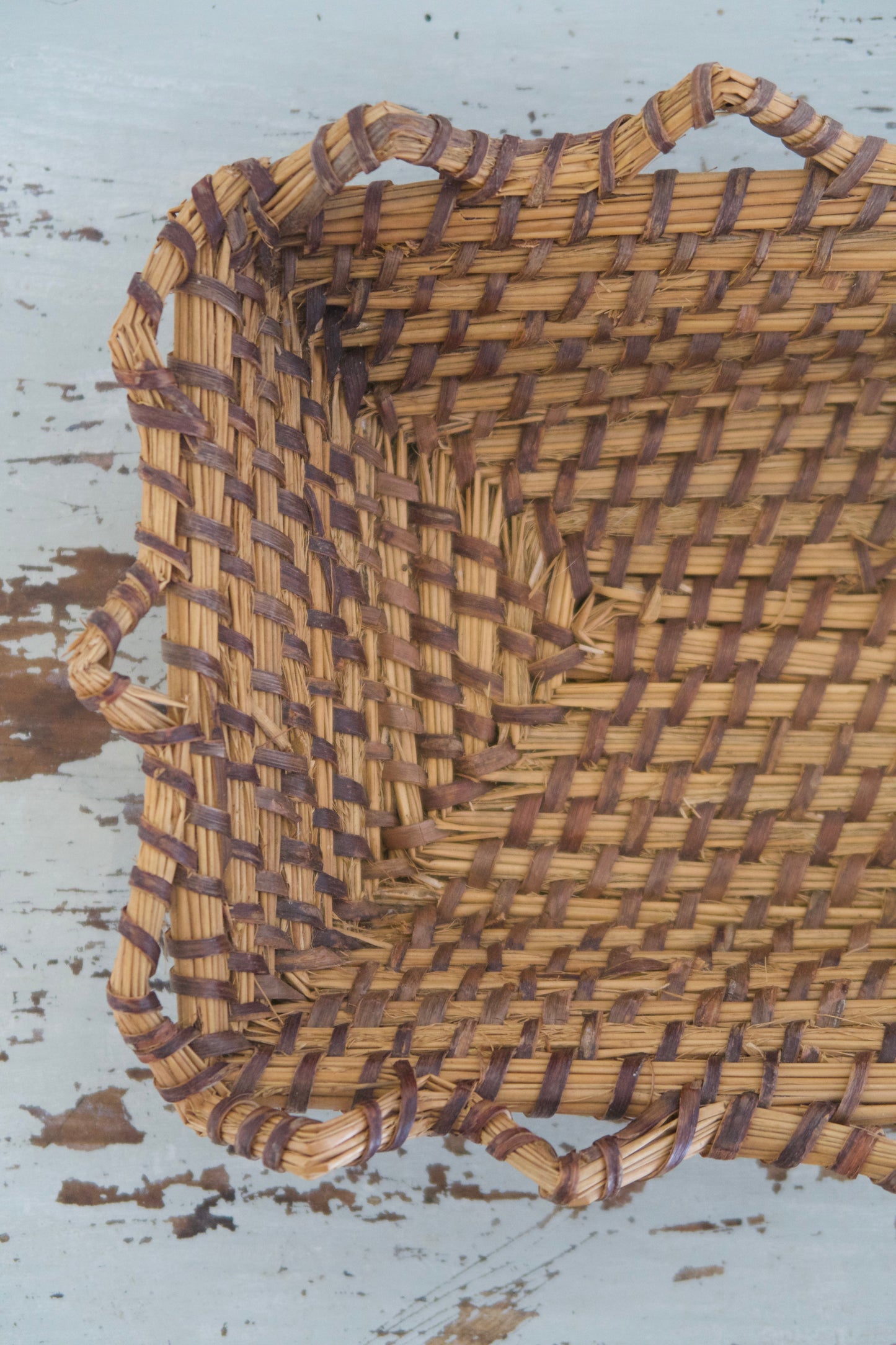 Handwoven French Rye Basket; 1930s
