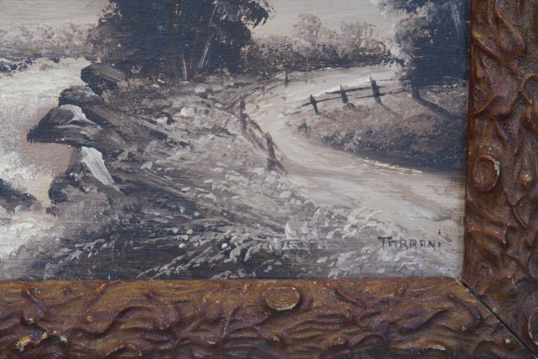 Framed Oil Painting, signed Thrrani