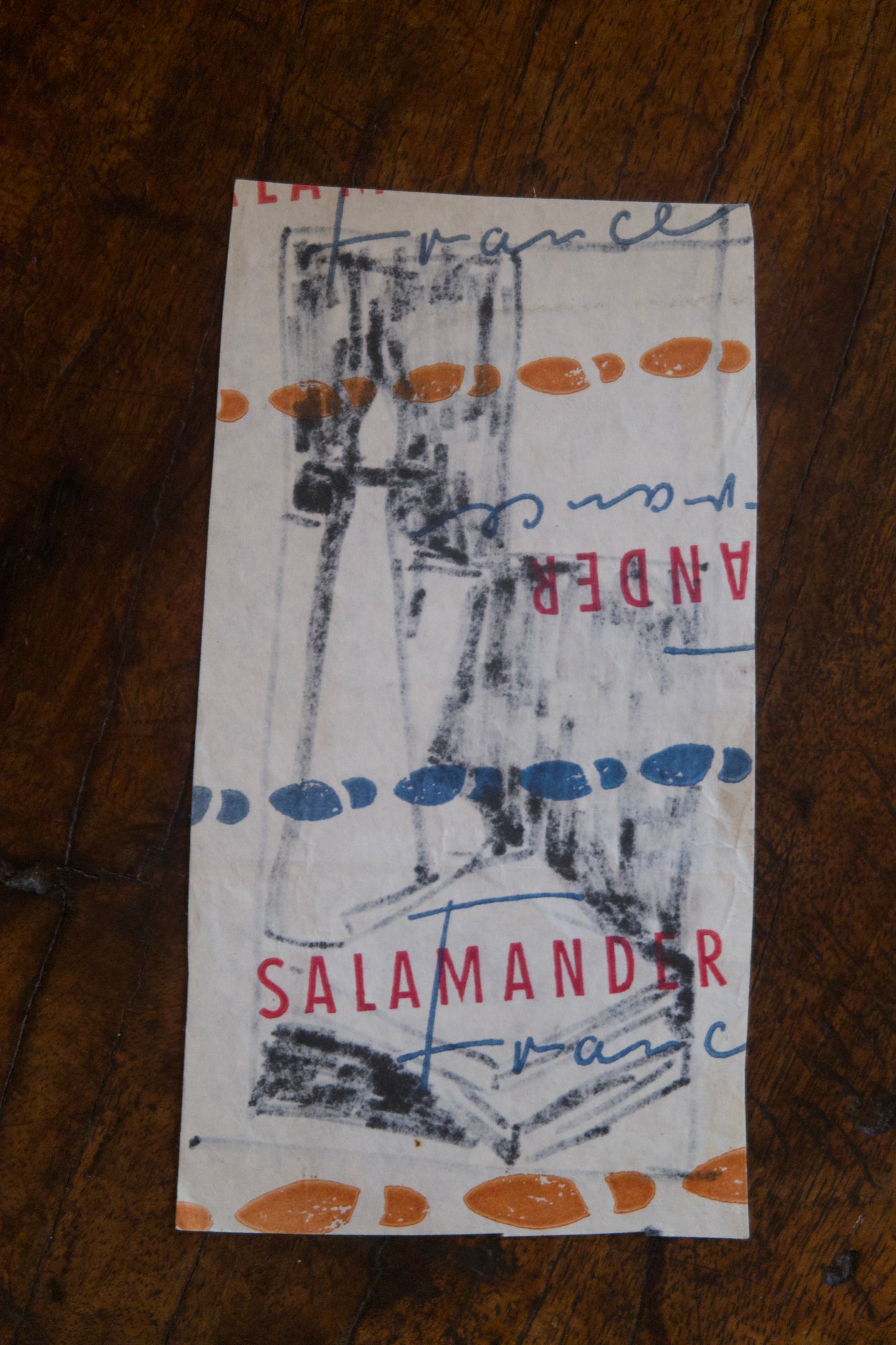 French Still Life Ink Drawing