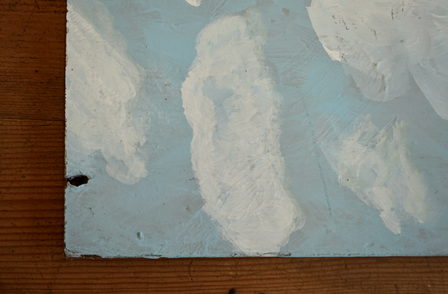 Painting of Landscape on Wood Board