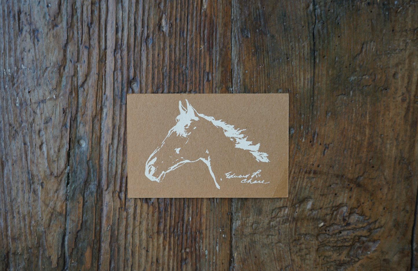 Vintage Horse Linocut; 1960