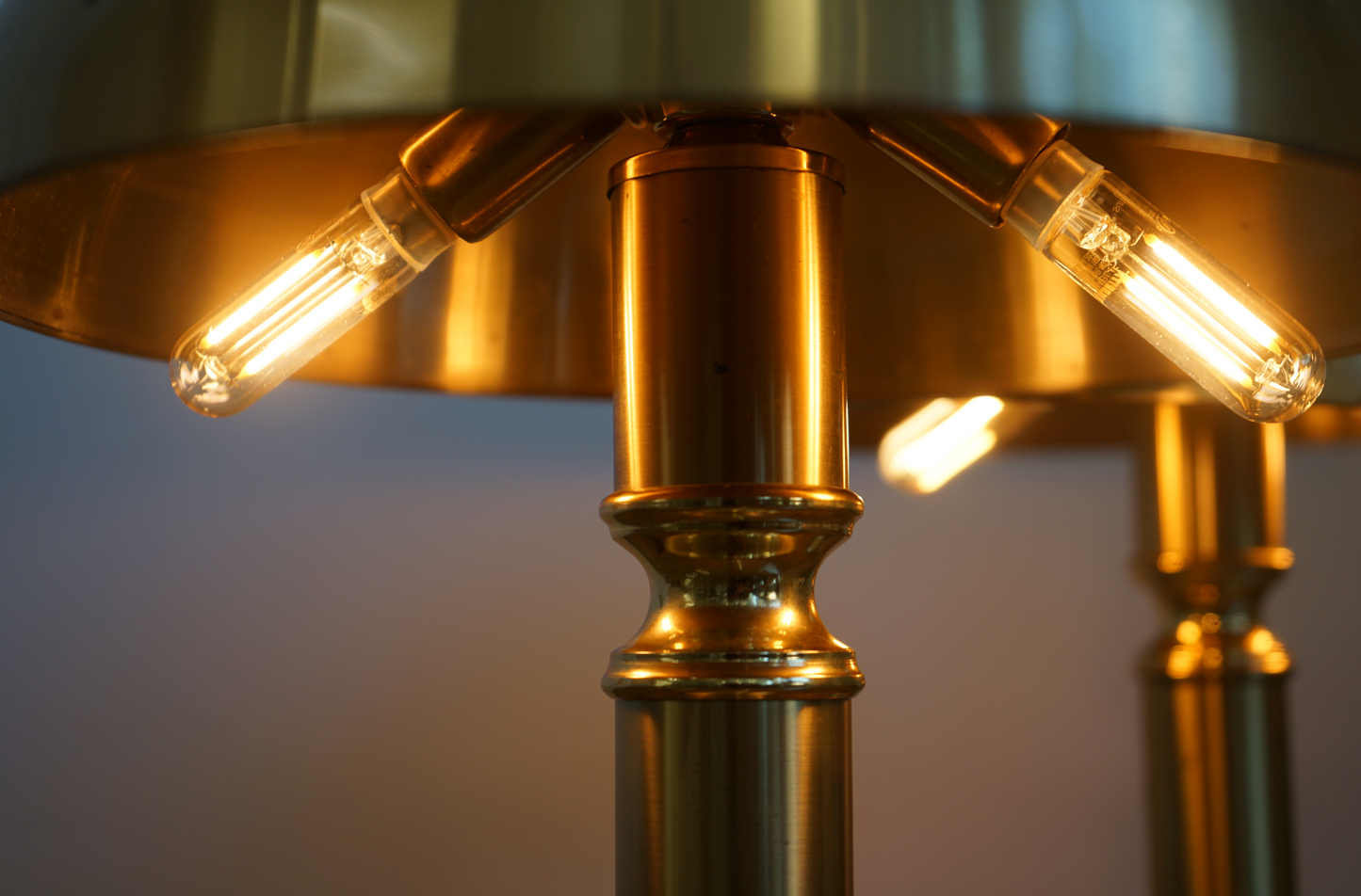 Rare Pair of Brass Mushroom Lamps; Circa 1960 from Germany