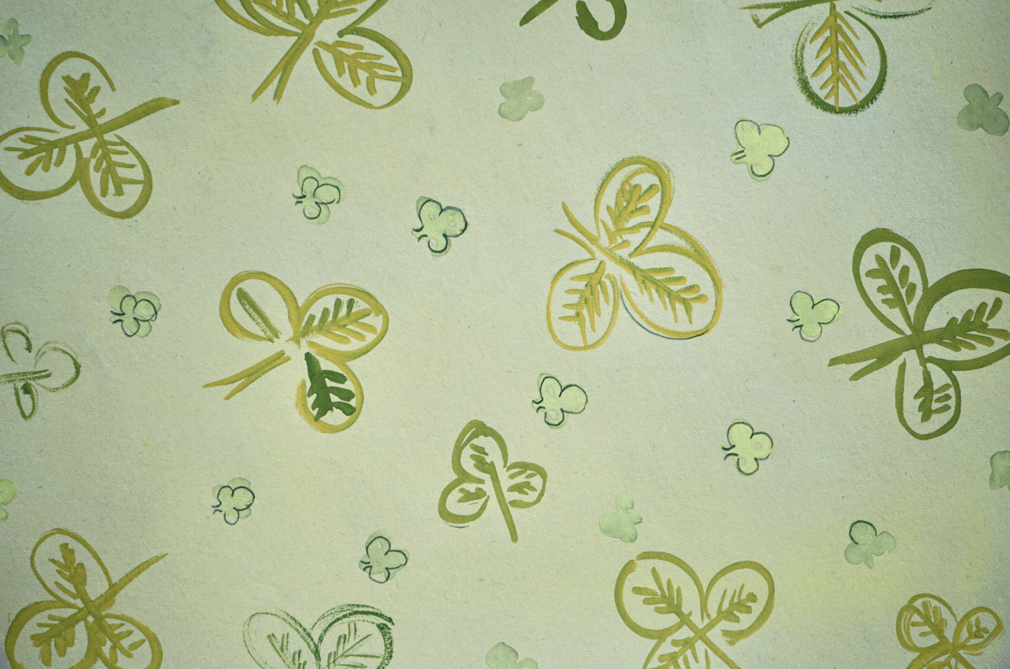 Clover Leaf Painting on Paper, 1940s