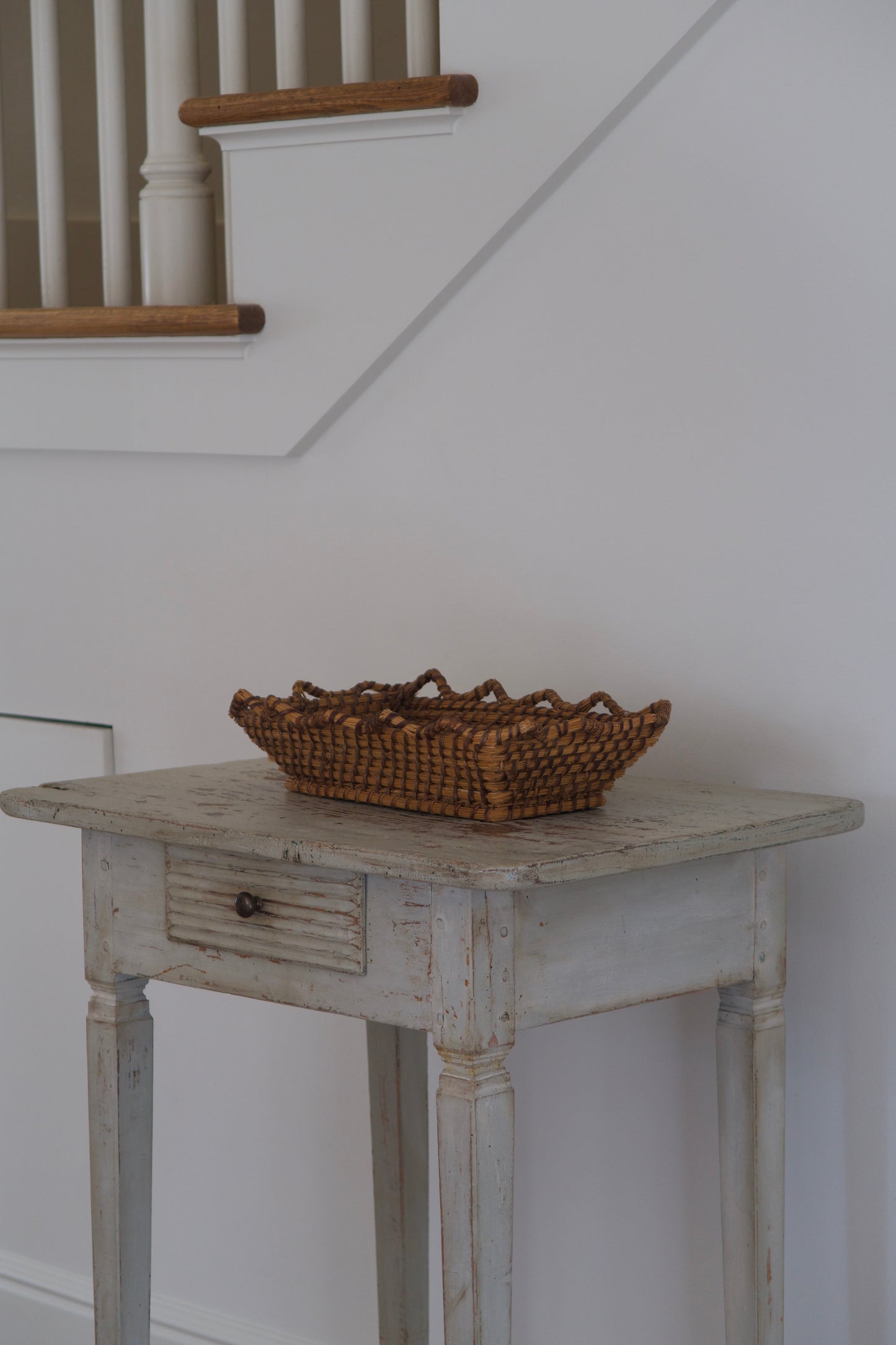Handwoven French Rye Basket; 1930s