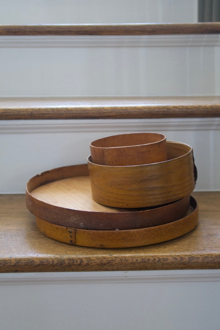 Primitive Wooden Pantry Box with Metal Band