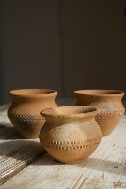 Small Terracotta Cups, Set of 3