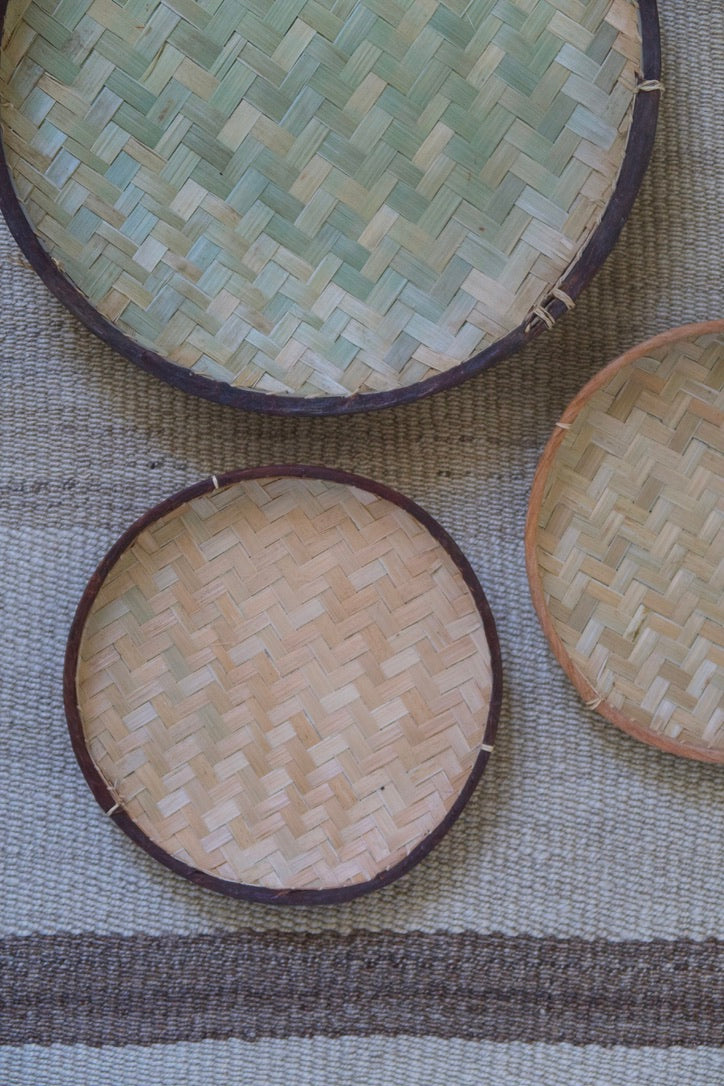 Small Handwoven Bamboo Tray