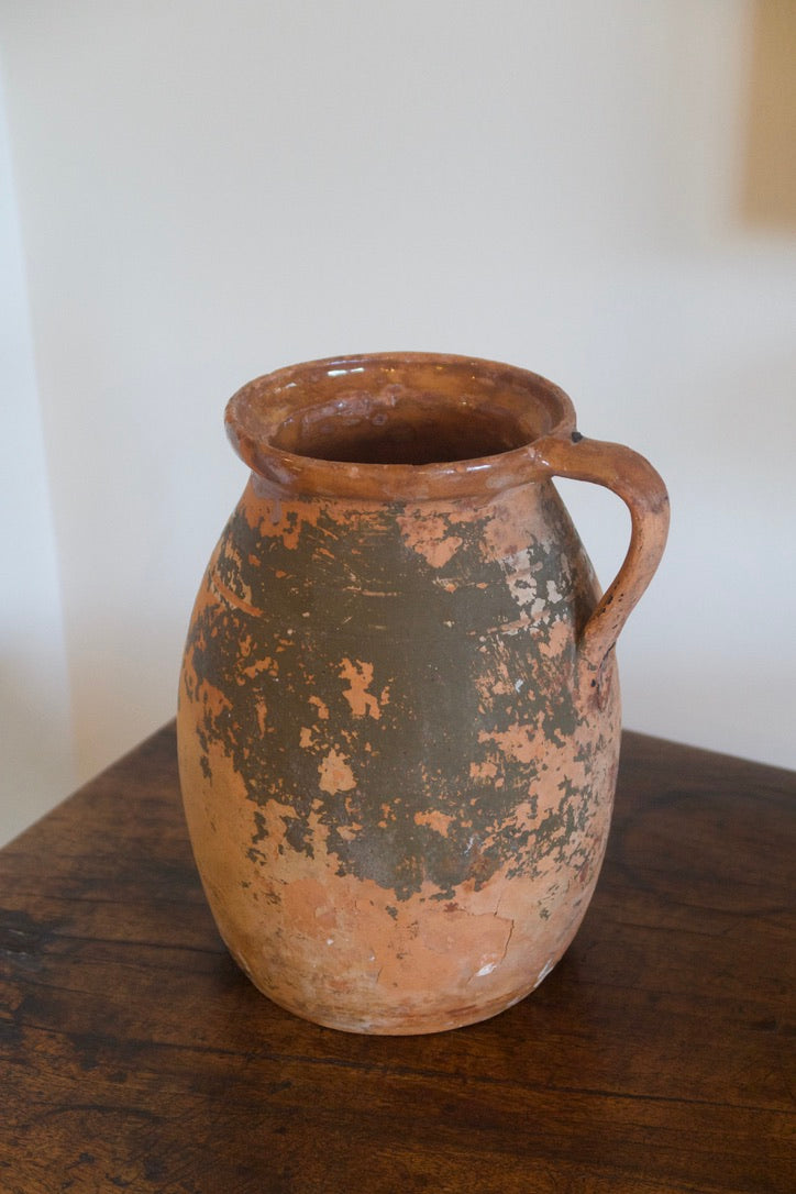 Antique Terracotta Pitcher with Handle
