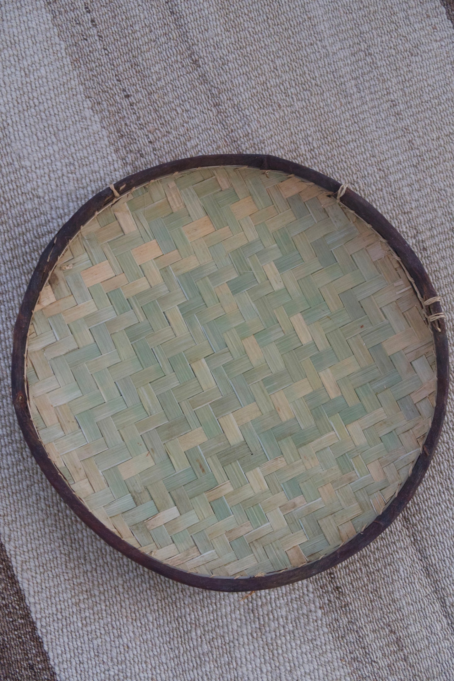 Large Handwoven Bamboo Tray