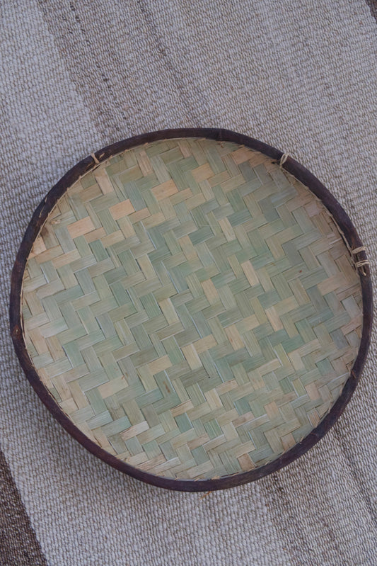 Large Handwoven Bamboo Tray