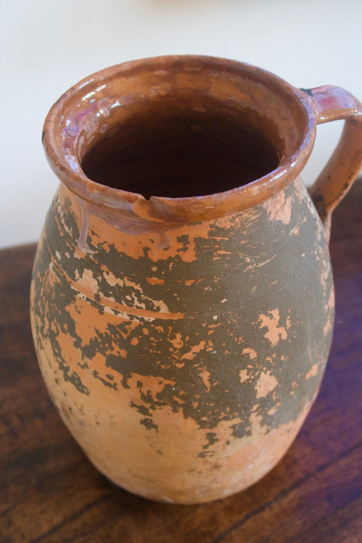 Antique Terracotta Pitcher with Handle