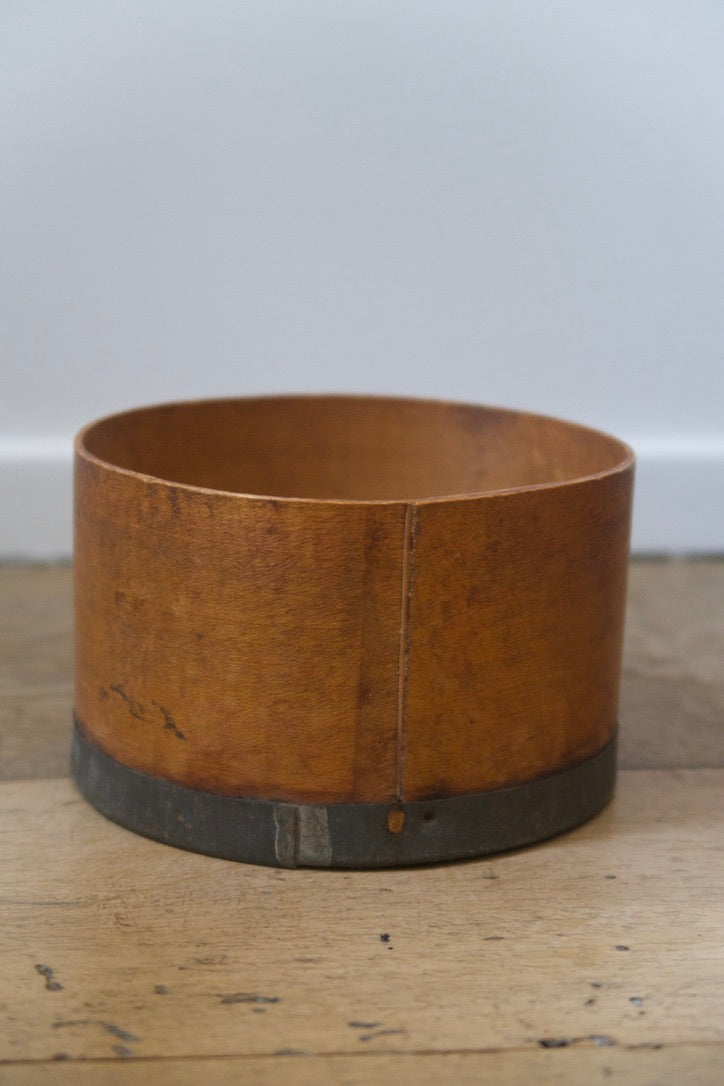 Primitive Wooden Pantry Box with Metal Band