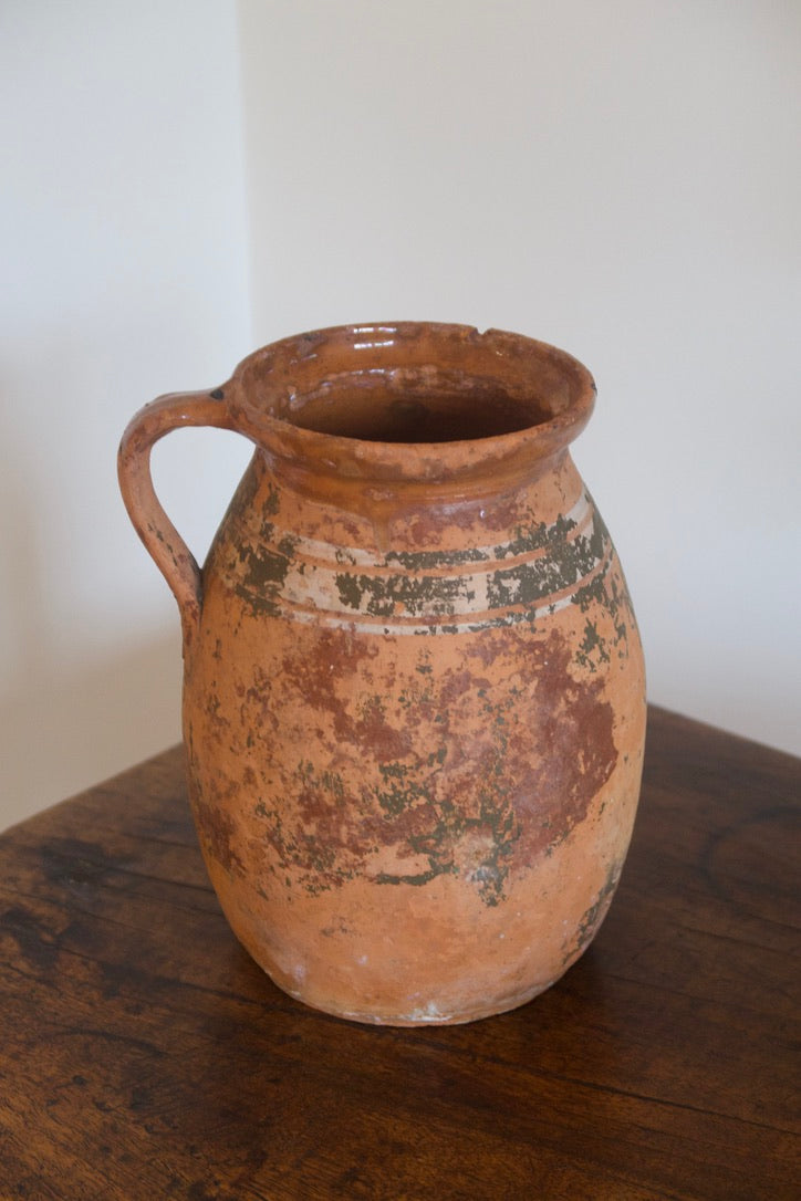 Antique Terracotta Pitcher with Handle