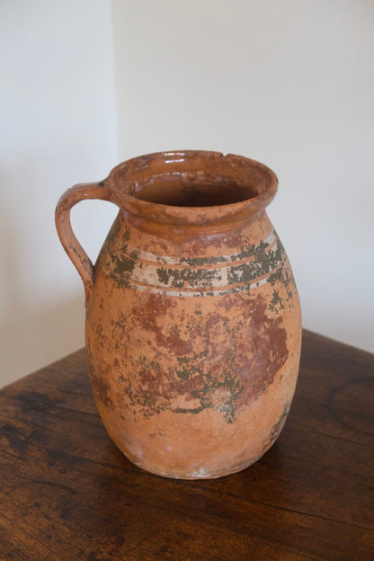 Antique Terracotta Pitcher with Handle