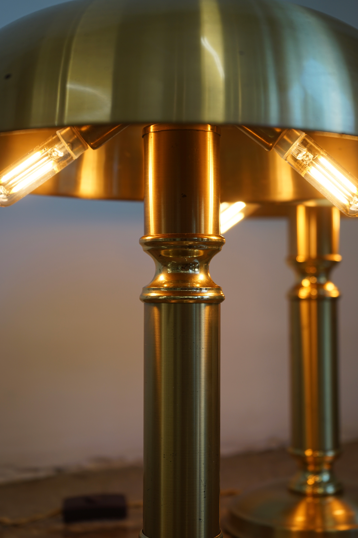 Rare Pair of Brass Mushroom Lamps; Circa 1960 from Germany