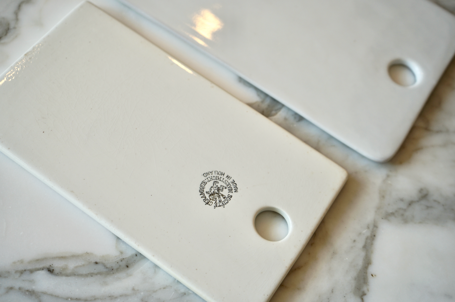 Pair of Iron Stone Charcuterie Trays