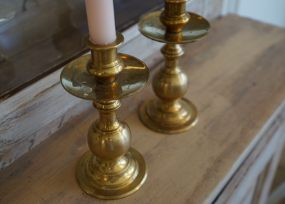 Pair of Vintage Brass Candlesticks